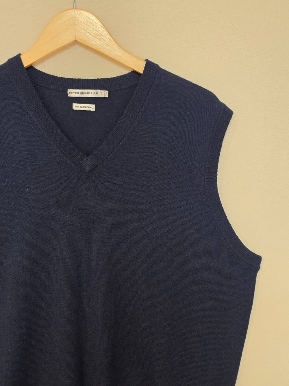 Peter Millar Merino Wool V Neck Vest L